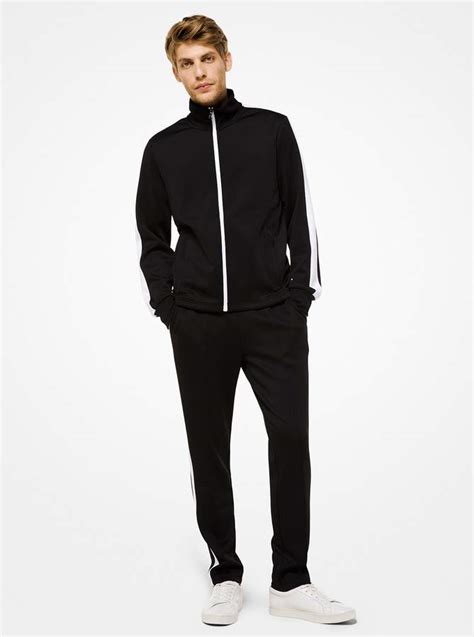 Contrast Stripe Scuba Track Jacket 